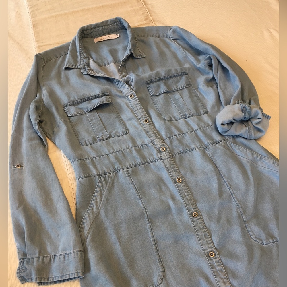 Soft denim look midi dress